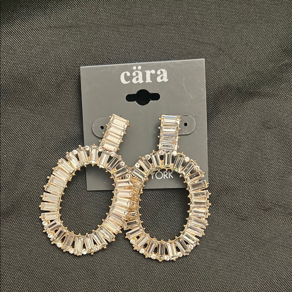 Cara Gold And Crystal Women's Earrings